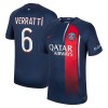 Virallinen Fanipaita Paris Saint-Germain 2023-24 Verratti 6 Kotipelipaita - Miesten